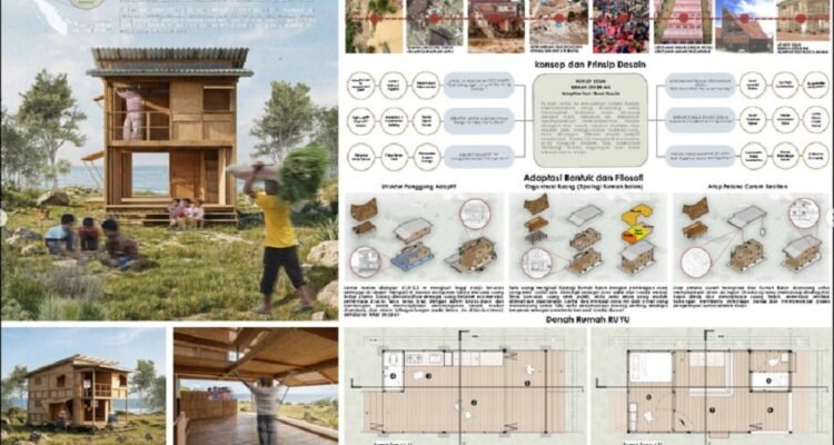 FT UB Team Secures First Place in Sumatra Post-Flood Disaster House Design Contest with RUYU Concept