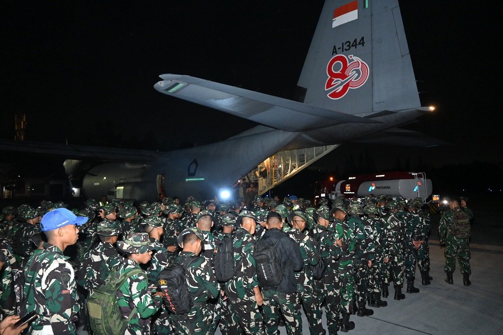 Abd Saleh Air Force Base Deploys Two Transport Aircraft to Assist with West Kalimantan Forest Fire Response