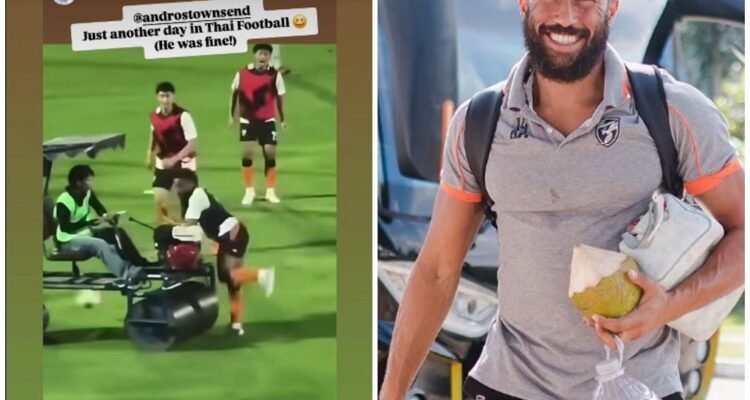 Andros Townsend Survives Bizarre Pitch Roller Incident in Thai League Warm-Up
