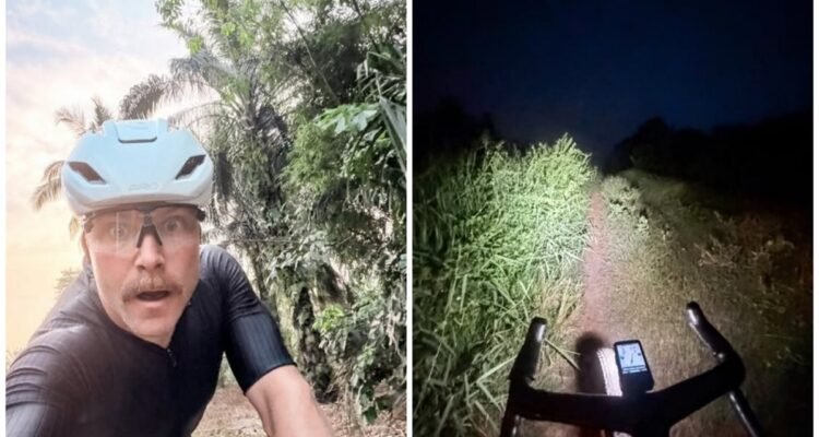 Valtteri Bottas Encounters Jungle Wildlife by Bicycle from Malaysia to Singapore Ahead of Grand Prix