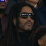 Lenny Kravitz Spotted at PSG-Barcelona Match, Leaving Soccer Fans Baffled