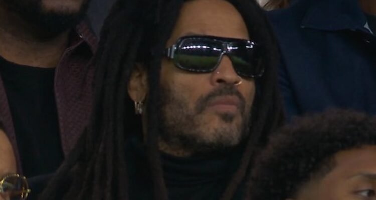 Lenny Kravitz Spotted at PSG-Barcelona Match, Leaving Soccer Fans Baffled